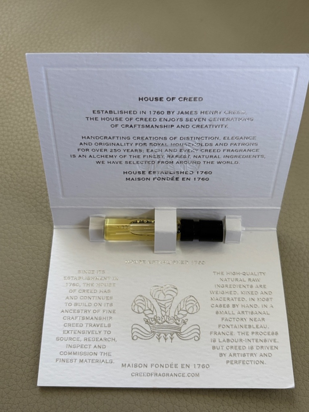 Creed oud zarian sample